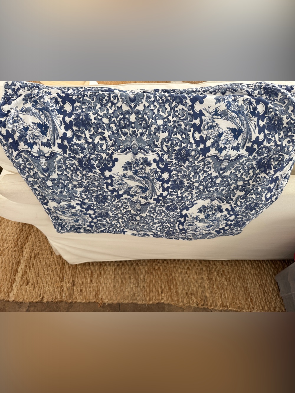 1 RALPH LAUREN TAMARIND PORCELAIN BIRD BLUE & WHITE PILLOW SHAM